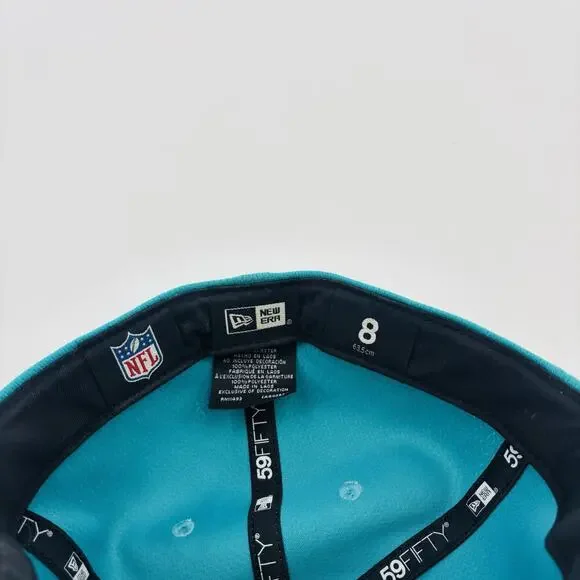 Miami Dolphins Hat Cap Fitted Sz 8 Blue Orange New Era NFL - Picture 6 of 6